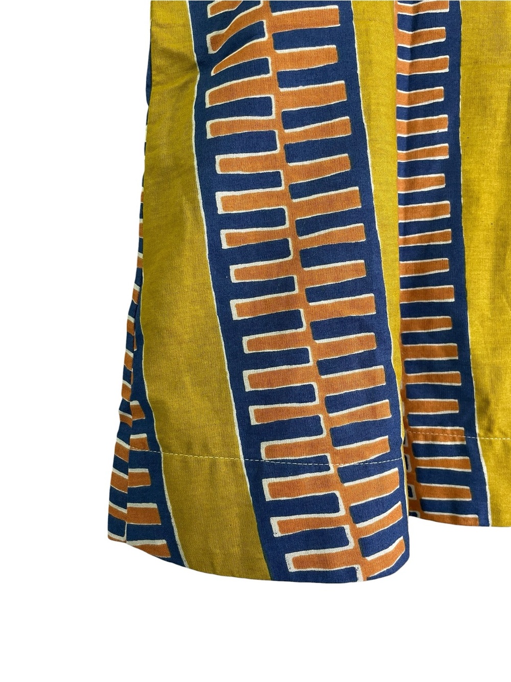 Zuri Kenya Zip Zap Zop Tank Top Yellow Orange Blue XL Cotton Button Reversible - Picture 4 of 11